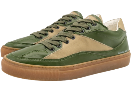 green sneakers